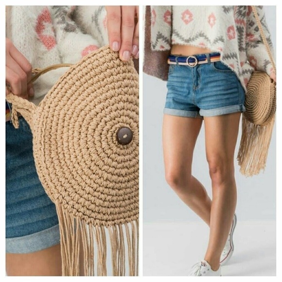 Brown Rope Knit Boho Bag - Picture 4 of 4